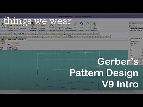 Gerber Accumark Pattern Design V9 Intro