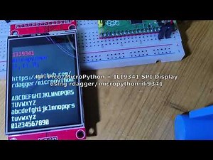 RPi Pico/MicroPython + ILI9341 SPI Display, using rdagger/micropython-ili9341