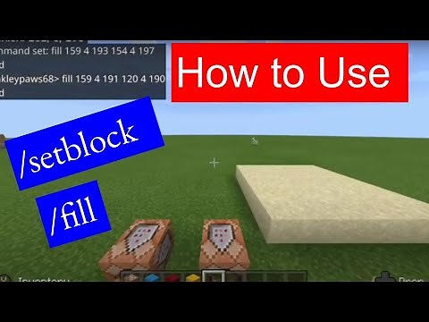 How to use the setblock and fill commands on minecraft bedrock