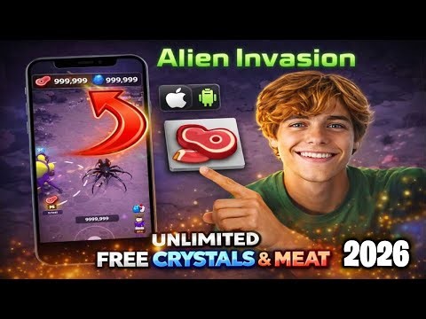 Alien Invasion Hack 2026 Unlimited Free Crystals & Meat iOS Android