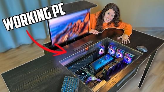 I built a PC directly into my desk!