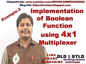 Implementation of Boolean Function using Multiplexers(4x1) || Boolean function using MUX | STLD |