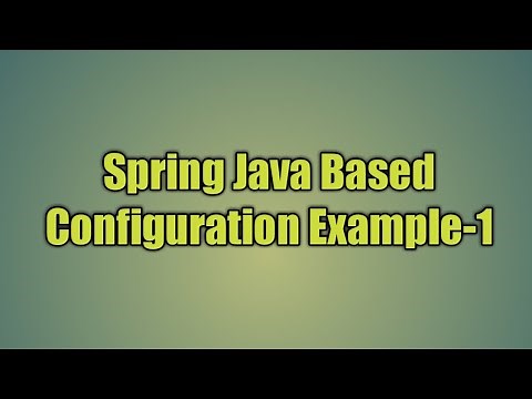 2.Spring Java Based Configuration Example-1