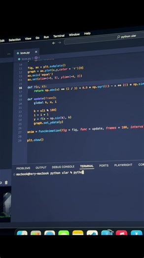 Creating Heart Shape Sinusoidal Wave Using Python Coding