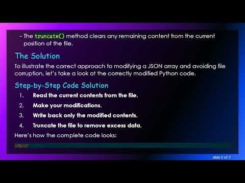 Fixing JSON Corruption When Modifying Arrays in Python