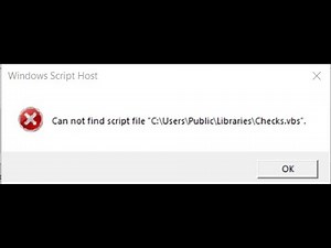 How to fix the error "Unable to find the Windows 10/11 script file"