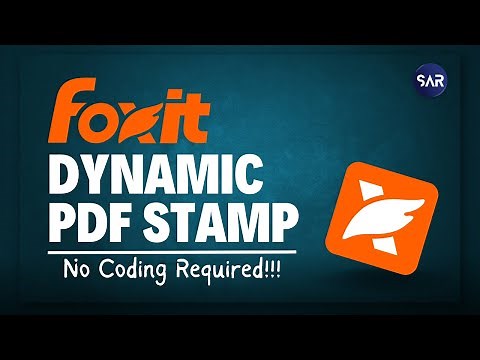 Create Custom Dynamic PDF Stamp without Coding | FOXIT PDF EDITOR