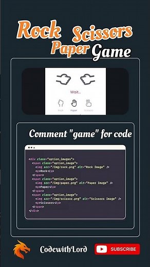 Rock Paper Scissors Game in HTML, CSS & JavaScript | Beginner Web Dev Project