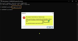 RegSvr32, The module failed to load error on Windows 11/10