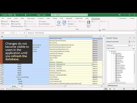 Adding and Updating Metadata Using Smart View in Oracle Financial Consolidation and Close
