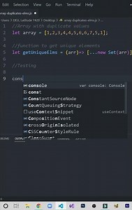 Remove Duplicate Elements From An Array In Javascript