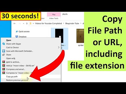 How To Copy File Path Windows