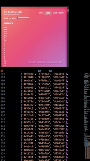 I built a 100-Year Dynamic Calendar with CSS & JS! 🗓️✨