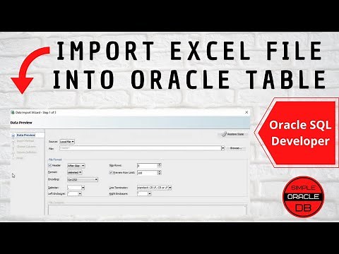 Import Excel File Into Oracle Table Using Oracle SQL Developer