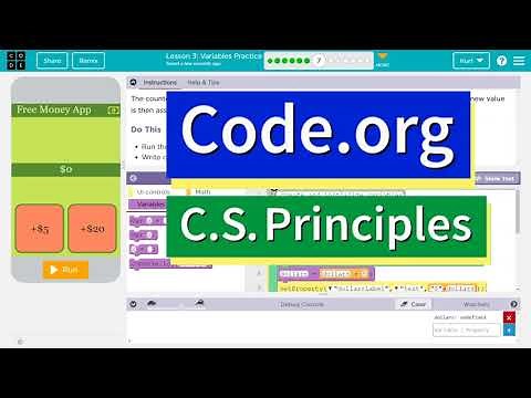 Code.org Lesson 3.6 Variables Practice | Tutorial with Answers | Unit 4 CS Principles