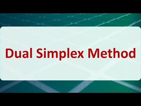 Operations Research 05E: Dual Simplex Method