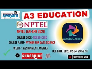 NPTEL Python for Data Science Week 1 Assignment Answers | noc26-cs80