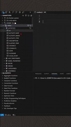 4 - Drag and Drop SQL - Oracle SQL Extension for VS Code #devdiaries #vscode