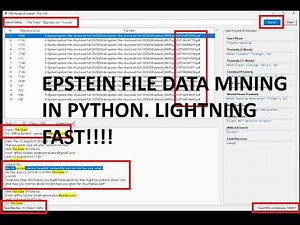 Epstein File Speed data mining in Python (200GB dataset, 1.3 Million + PDF Files, 3.5 Million Pages.