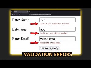 Show Error Message Below Each Textbox (Input) | JavaScript Form Validation