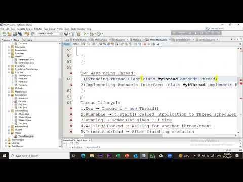 OOP - Java Multithreading | Thread Lifecycle + Daemon Thread + Methods + Code Demo (Part 1)