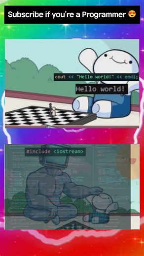 👉 Programmer ka pehla pyar – Hello World ❤️ #programming #developer #coding #memes #ai