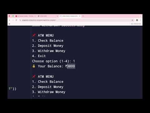 Python Live Project 🔴 Real ATM Machine Full Working | Beginner to Pro