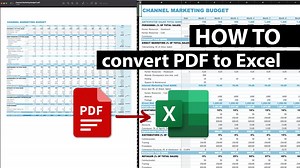 How to convert a PDF to Excel for free