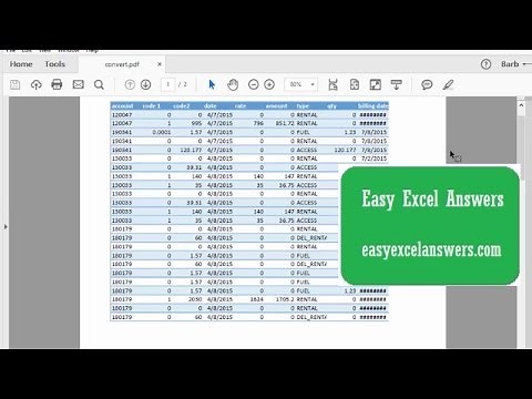 How to convert a PDF to an Excel file