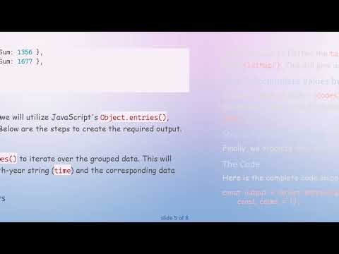 How to Group and Total Sum Array of Objects in JavaScript