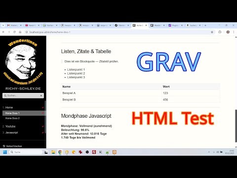 GRAV CMS without database ► HTML & Javascript test