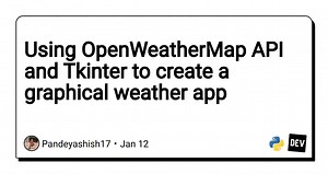 Using OpenWeatherMap API and Tkinter to create a graphical weather app