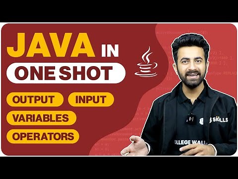 Java in One Shot | Revision - 1 | Output, Input, Variables, Operators | Java Course