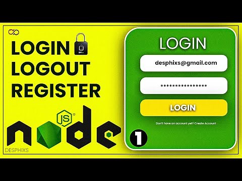 Node.Js Login and Registration with Database | Login, Logout and User Authentication | 1/2 |