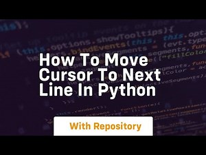 how to move cursor to next line in python