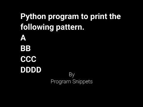 Python Program to print pattern A BB CCC DDDD