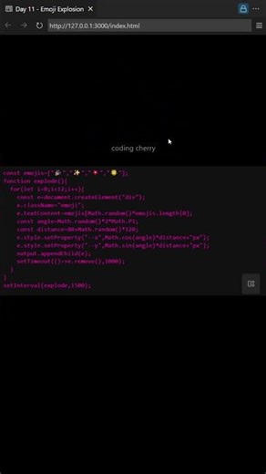 JavaScript Emoji Burst Animation 💥 || Fun Animation Tutorial || HTML, CSS & JS