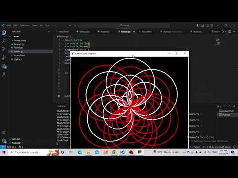 Python Tutorial | How To Create Circle Flower With Python