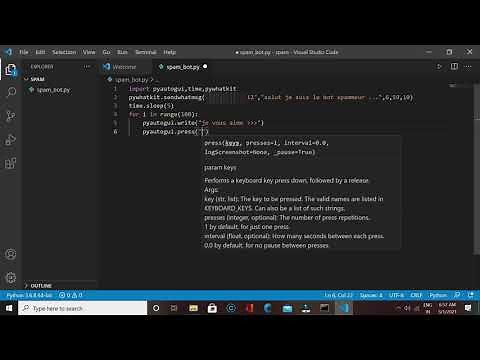 Creer un Bot spam en seulement 6 lignes de code Python .