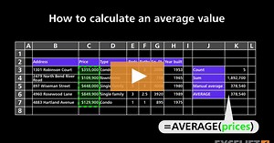 How to calculate an average value