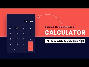 Calculator Using HTML, CSS And Javascript | With Source Code