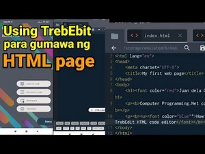 HTML Javascrip & CSS - Paano Gumawa ng simpleng HTML page using TrebEdit App