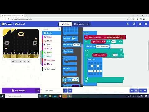 Light Sensor Coding Tutorial for the Microbit