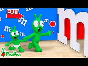 Pea Pea and Baby Escape the M&M Maze – Funny Clay Stop Motion Animation