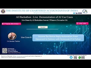 📤 Income Tax Notice Reply Automation | CA Darshak Thakkar | AI Hackathon Season 2 | Grand Finale