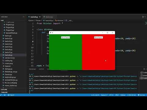 How to position Tkinter Frames side by side using pack()