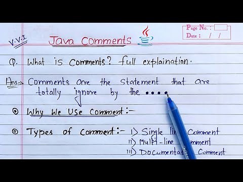 comments in java | types of comments in java