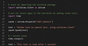 Easy Text-to-Speech in Windows 10 Using PyWin32