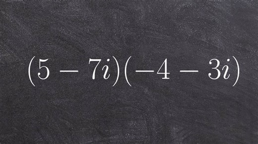 Tutorial - How do we multiply complex numbers ex 11, (5 - 7i)(-4 - 3i)