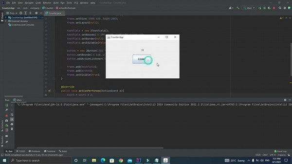 Java Counter App | Mini Project GUI | CodeWithMasood